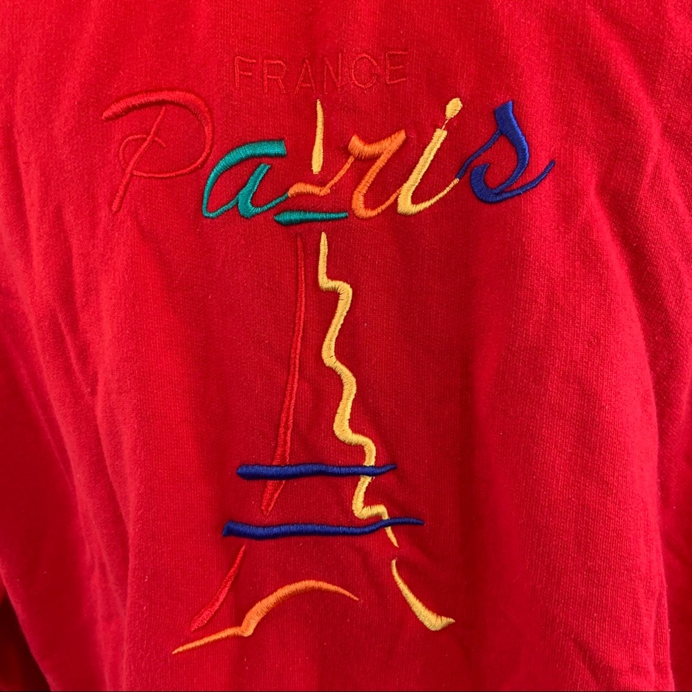 Paris France Eiffel Tower Sweatshirt Made France View 2